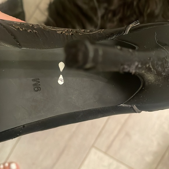 Juicy couture lazer cut heeled booties black size 9M deep V double sides offers - Picture 5 of 11